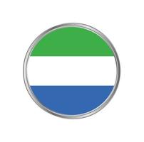 Sierra Leone flag with circle frame vector