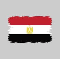 Egypt flag with watercolor brush vector