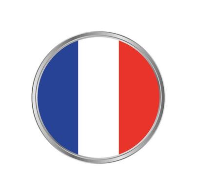 France Flag with Circle Frame