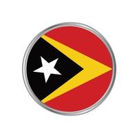 Timor Leste flag with circle frame vector