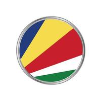 bandera de seychelles con marco de círculo