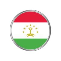 Tajikistan flag with circle frame vector