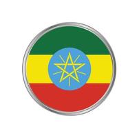 bandera de etiopía con estructura de metal
