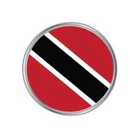 Trinidad and Tobago flag with circle frame vector