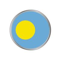 Palau flag with circle frame vector