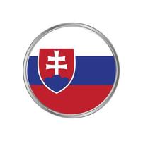 Slovakia flag with circle frame vector