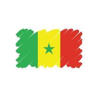 Senegal Flag symbol sign Free Vector