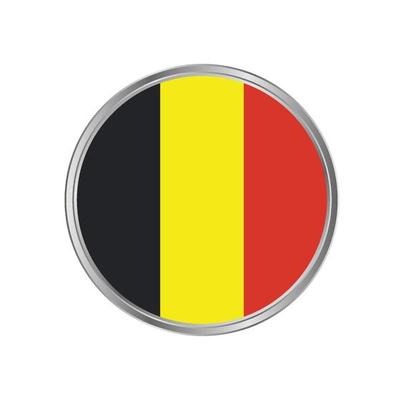 Belgium Flag with Circle Frame