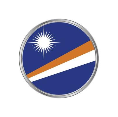 Marshall Islands Flag with metal frame