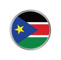 South Sudan flag with circle frame vector