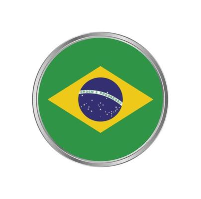 Brazil Flag with metal frame