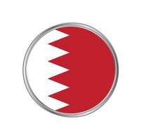 Bahrain Flag with metal frame vector