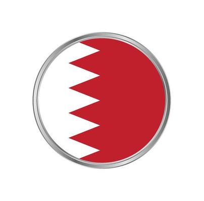 Bahrain Flag with metal frame