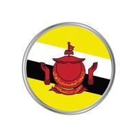 Brunei Flag with Circle Frame vector