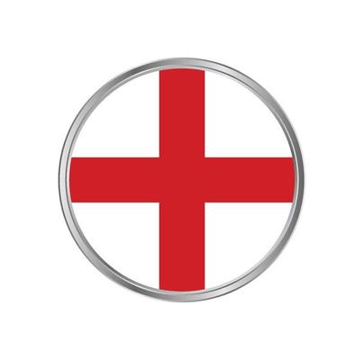 England flag with circle frame