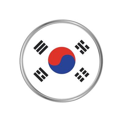 South Korea Flag with Circle Frame