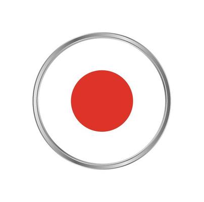 Japan Flag with Circle Frame