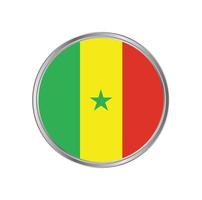 Senegal Flag with Circle Frame vector