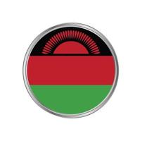 Malawi flag with circle frame vector