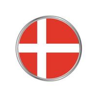 Denmark Flag with Circle Frame vector