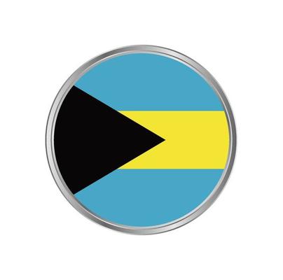 Bahamas Flag with metal frame