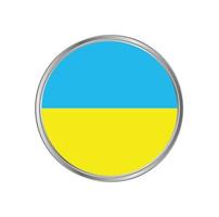 Ukraine Flag with metal frame vector