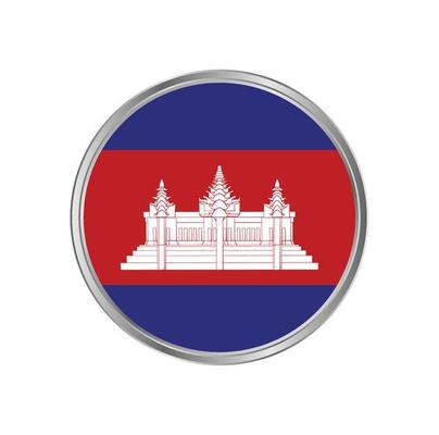 Cambodia Flag with metal frame