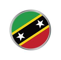 Saint Kitts and Nevis flag with circle frame vector