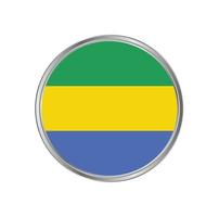 Gabon Flag with metal frame vector