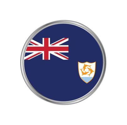 Anguilla flag with circle frame