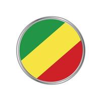 Congo Flag with metal frame vector