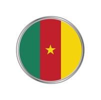 Cameroon Flag with metal frame vector