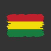 Bolivia flag with watercolor brush vector