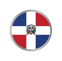 bandera de la república dominicana con estructura de metal vector