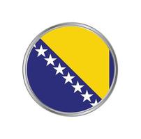 bandera de bosnia y herzegovina con marco de metal