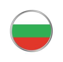 Bulgaria Flag with metal frame vector