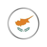 Cyprus Flag with metal frame vector