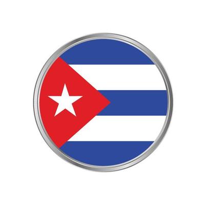 Cuba Flag with metal frame