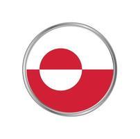 Greenland flag with circle frame vector