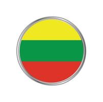 Lithuania Flag with metal frame vector