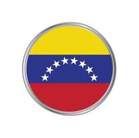 Venezuela Flag with metal frame vector