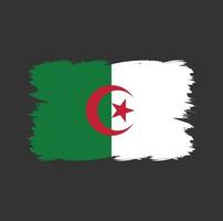 Algeria flag with watercolor brush vector