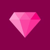 Diamond pink icon. Diamond pink logo design. Diamond icon vector design illustration.