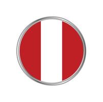 Peru Flag with metal frame vector