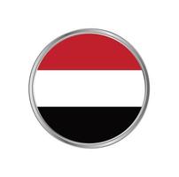 Yemen flag with circle frame vector