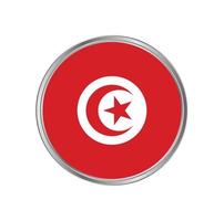 Tunisia flag with circle frame vector