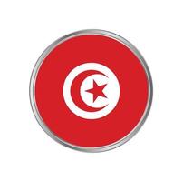 Tunisia flag with circle frame vector