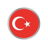 Turkey Flag with metal frame vector