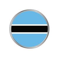 Botswana Flag with metal frame vector