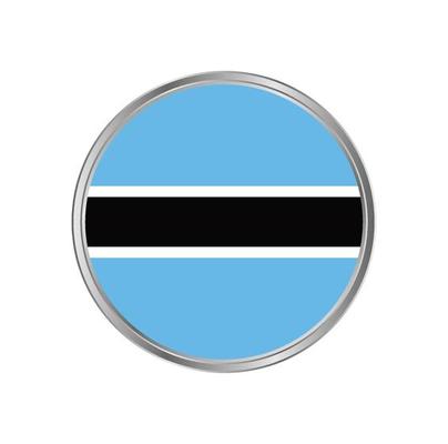 Botswana Flag with metal frame